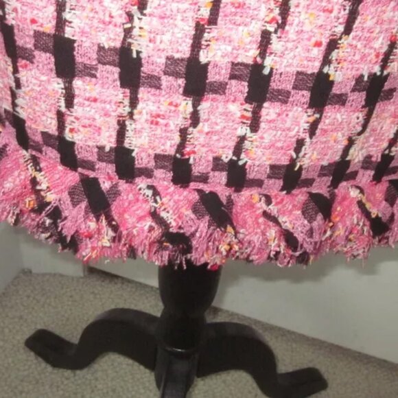 Moschino HOUNDTOOTH TWEED Jacket + Dress PINK 4 Dynasty Fallon Carrington 2 Piec - Picture 10 of 14